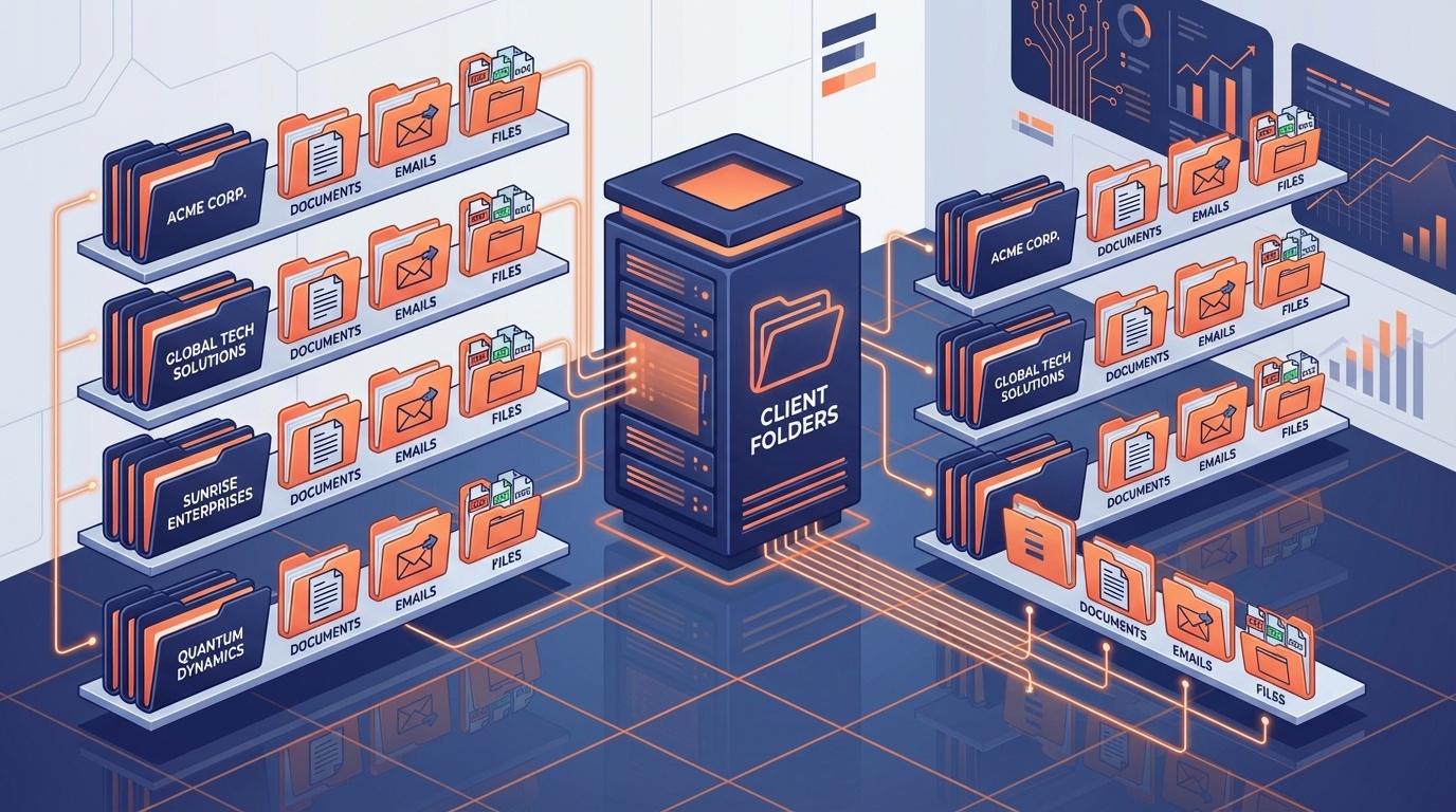 Uniforme dossierstructuur illustratie